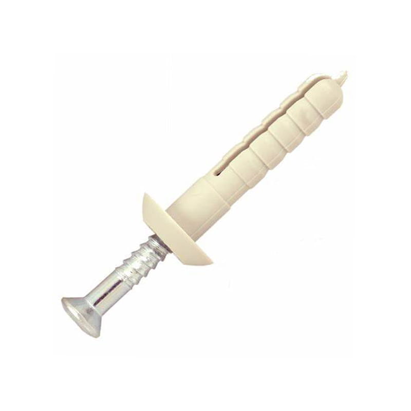 Nylon Mushroom Head Hammer Drive Anchor With Nail Screw